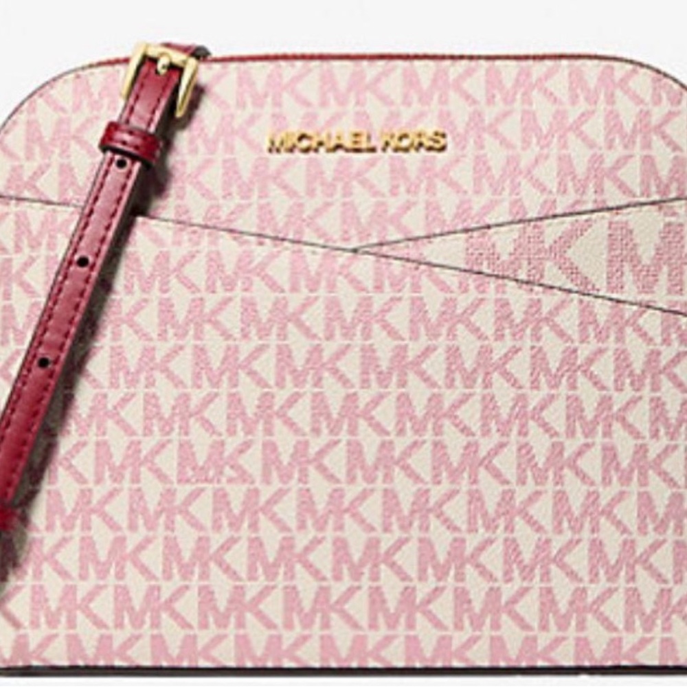 Michael Kors Pink Monogram Crossbody Bag